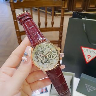 ĐỒNG HỒ NAM CAO CẤP GUECS PIN DÂY DA MẶT GIẢ CƠ TRÒN