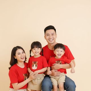 Áo đôi, áo gia đình chất cotton 100% hàng mịn mát bền size 1 đến 4xl Hà Đinh