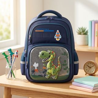 BALO CHO BÉ MÃ A6836 – BALO NHIỀU NGĂN RỘNG RÃI, HỌA TIẾT HOẠT HÌNH ĐÁNG YÊU - PIPI STORE