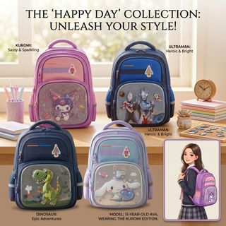 BALO CHO BÉ MÃ A6836 – BALO NHIỀU NGĂN RỘNG RÃI, HỌA TIẾT HOẠT HÌNH ĐÁNG YÊU - PIPI STORE