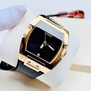 ĐỒNG HỒ NAM CAO CẤP GUECS DÂY DA ĐEN MẶT TRƠN CN