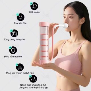 Tạ Tập Thở Chuyên Dụng – Tăng Dung Tích Phổi, Cải Thiện Nhịp Thở( có máy đếm )