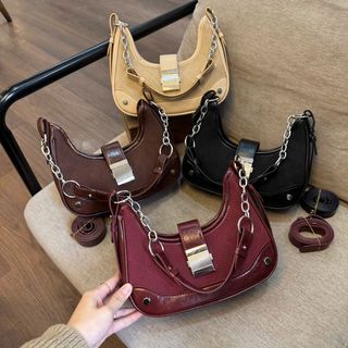 Túi Đeo Vai Đeo Chéo  Charrlles & Keeiith Cao Cấp Kết Hợp Da Lộn Làm Điển Nhấn Đi Làm Đi Chơi Siêu Xinh (Mã LK80780)