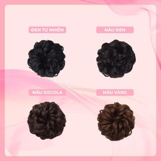 Búi tóc giả - Cột búi tóc tròn sợi tổng hợp nhiều màu, phụ kiện tạo kiểu tóc nữ - TÓC XINH