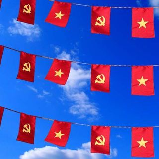 Cờ dây Đảng- Sao 2 mặt vải đẹp