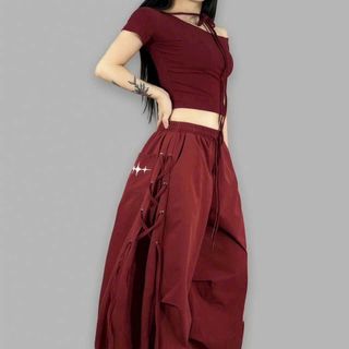 Quần Dù Thùng Đính Khoen Xỏ Dây Phù Hợp Ngày Hè