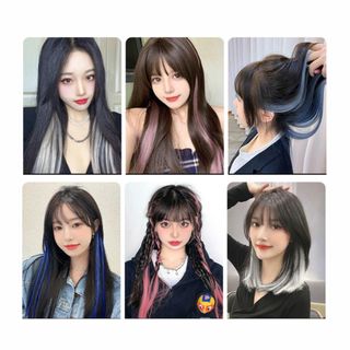 Tóc Giả Kẹp Highlight 55cm Nữ TOCXINH - Tóc Light Kẹp Thẳng Nhiều Màu Hàn Quốc Cá Tính