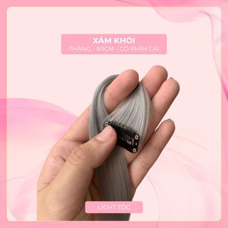 Tóc Giả Kẹp Highlight 55cm Nữ TOCXINH - Tóc Light Kẹp Thẳng Nhiều Màu Hàn Quốc Cá Tính