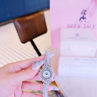 ĐỒNG HỒ NỮ CHÍNH HÃNG BRIDETALK OVAN LÁ CHÉO ĐÍNH PHA LÊ FULLBOX HÃNG