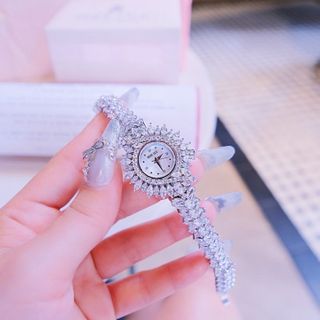 ĐỒNG HỒ NỮ CHÍNH HÃNG BRIDETALK OVAN LÁ CHÉO ĐÍNH PHA LÊ FULLBOX HÃNG