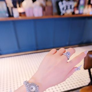 ĐỒNG HỒ NỮ CHÍNH HÃNG BRIDETALK OVAN LÁ CHÉO ĐÍNH PHA LÊ FULLBOX HÃNG