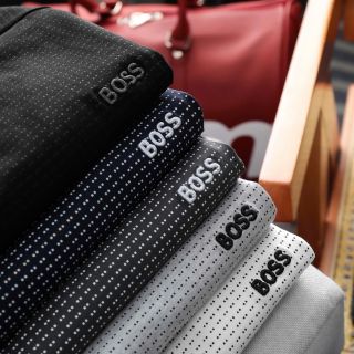 T shirt BOSS in Full kết hợp bo dệt  Chất  Cotton 100% 4c.  Dày Mịn mát.