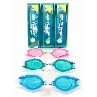 Kính bơi PN  204 + TẶNG kèm 2 nút bịt tai, Kính bơi chống bám sương mù, chống tia UV, chống nước ,cho người trên 40kg