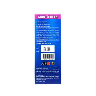 Viên uống Canxi Tảo Đỏ K2 giúp bổ sung Canxi và vitamin D3 cho cơ thể hộp 30 viên