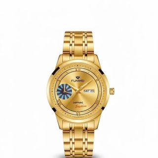 ĐỒNG HỒ NAM CHÍNH HÃNG FUNMEI F2039 DÂY THÉP CÓ LỊCH THỨ FULLBOX TEM