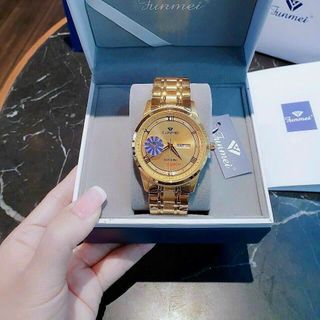 ĐỒNG HỒ NAM CHÍNH HÃNG FUNMEI F2039 DÂY THÉP CÓ LỊCH THỨ FULLBOX TEM
