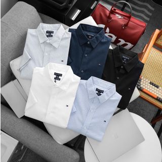 Sơmi Ngắn Tay nam Full 5 Colors. Chất liệu vải Oxford chính phẩm xịn mịn, logo thêu.