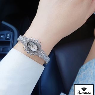 ĐỒNG HỒ NỮ CHÍNH HÃNG FUNMEI F5718  ĐÁ CZ TRÁI TIM FULLBOX TEM HÃNG