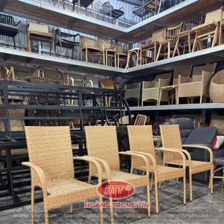 Bàn ghế cafe giá rẻ ghế faso vàng