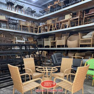 Bàn ghế cafe giá rẻ ghế faso vàng