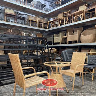 Bàn ghế cafe giá rẻ ghế faso vàng
