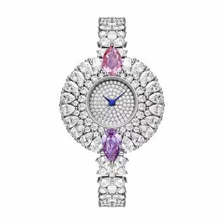 SET ĐỒNG HỒ NỮ CHÍNH HÃNG FUNMEI F0022 SILVER ĐÍNH ĐÁ KÈM DÂY CHUYỀN FULLBOX TEM