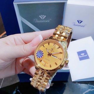 ĐỒNG HỒ NAM CHÍNH HÃNG FUNMEI F2037 DÂY THÉP CÓ LỊCH THỨ FULLBOX TEM