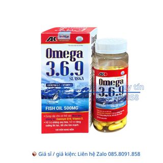 Viên uống Omega 3.6.9 Slaska Fish Oil 500mg giúp tăng cường thị lực, tốt cho tim mạch hộp 100 viên