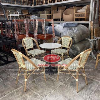 Bàn ghế mây nhựa ngoài trời cao cấp giá xưởng