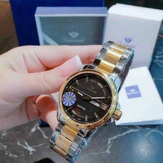 ĐỒNG HỒ NAM CHÍNH HÃNG FUNMEI F2038 DÂY THÉP CÓ LỊCH THỨ FULLBOX TEM