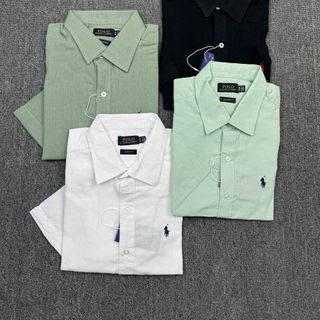 LINEN TAY NGẮN - POLO.  Chất vải linen tưng - mềm.