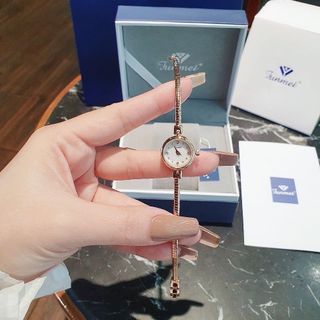 ĐỒNG HỒ NỮ CHÍNH HÃNG FUNMEI F20207 DÂY THÉP MẶT SIÊU MINI