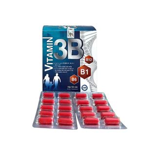 Viên uống Vitamin 3B giúp bổ sung Vitamin B1, B6, B12 cho cơ thể, giúp tăng cường sức khỏe hộp 100 viên
