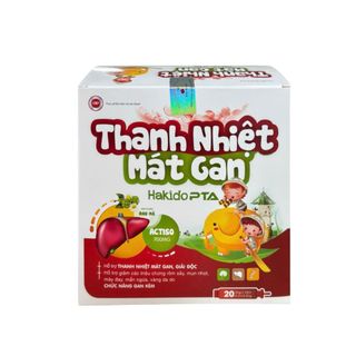 Siro Thanh Nhiệt Mát Gan Hakido PTA giúp thanh nhiệt, mát gan, giải độc gan hộp 20 ống