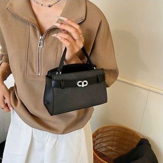 Túi xách nữ, túi đeo chéo da bò loang khóa cài có dây đeo chéo K729