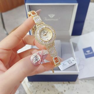 ĐỒNG HỒ NỮ CHÍNH HÃNG FUNMEI F2062 ĐÍNH ĐÁ CZ FULLBOX TEM HÃNG