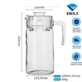 BÌNH THỦY TINH 1850ML DELI E003H CÓ HỘP (T12)