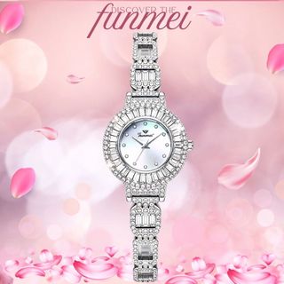 ĐỒNG HỒ NỮ CHÍNH HÃNG FUNMEI F2062 ĐÍNH ĐÁ CZ FULLBOX TEM HÃNG