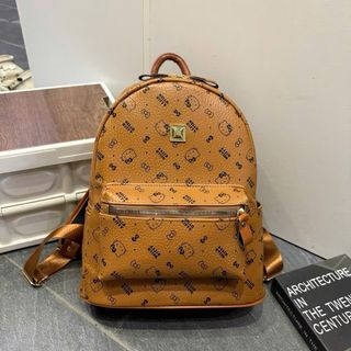 Balo da quai to có đệm mút đi học, ba lô đi chơi họa tiết hình mèo kitty K716