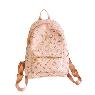 Balo da quai to có đệm mút đi học, ba lô đi chơi họa tiết hình mèo kitty K716