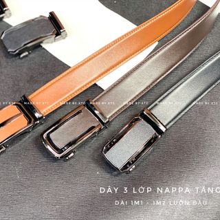 Dây da bò 3 lớp nappa - đầu khoá tăng cao cấp
