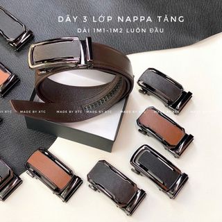 Dây da bò 3 lớp nappa - đầu khoá tăng cao cấp