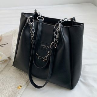 Túi xách nữ, túi công sở xách tay, kẹp nách da trơn kèm xích hoa K624