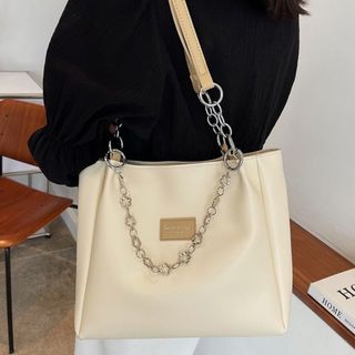 Túi xách nữ, túi công sở xách tay, kẹp nách da trơn kèm xích hoa K624