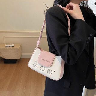 Túi xách nữ, túi kẹp nách, đeo vai da PU nhung lỳ họa tiết dễ thương, quai xoắn K751