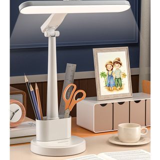 đèn học chống cận để bàn kèm hộp bút dạng tích điện