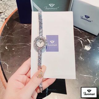 ĐỒNG HỒ NỮ CHÍNH HÃNG FUNMEI F2050 ĐÍNH ĐÁ CZ FULLBOX TEM HÃNG