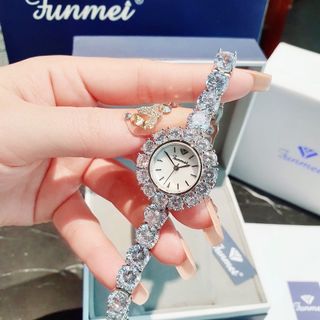 ĐỒNG HỒ NỮ CHÍNH HÃNG FUNMEI F2050 ĐÍNH ĐÁ CZ FULLBOX TEM HÃNG