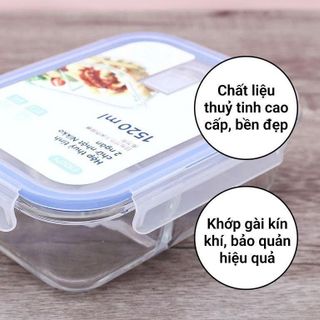 HỘP THỦY TINH CHỮ NHẬT LỚN 1520ML BXT1001 (T16)