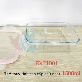 HỘP THỦY TINH CHỮ NHẬT LỚN 1520ML BXT1001 (T16)